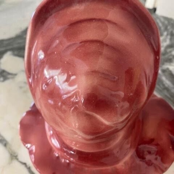 PICK-UP ONLY Antique LARGE McCoy Red Riding Hood Porcelain Cookie Jar Brush K24 - Picture 3 of 6